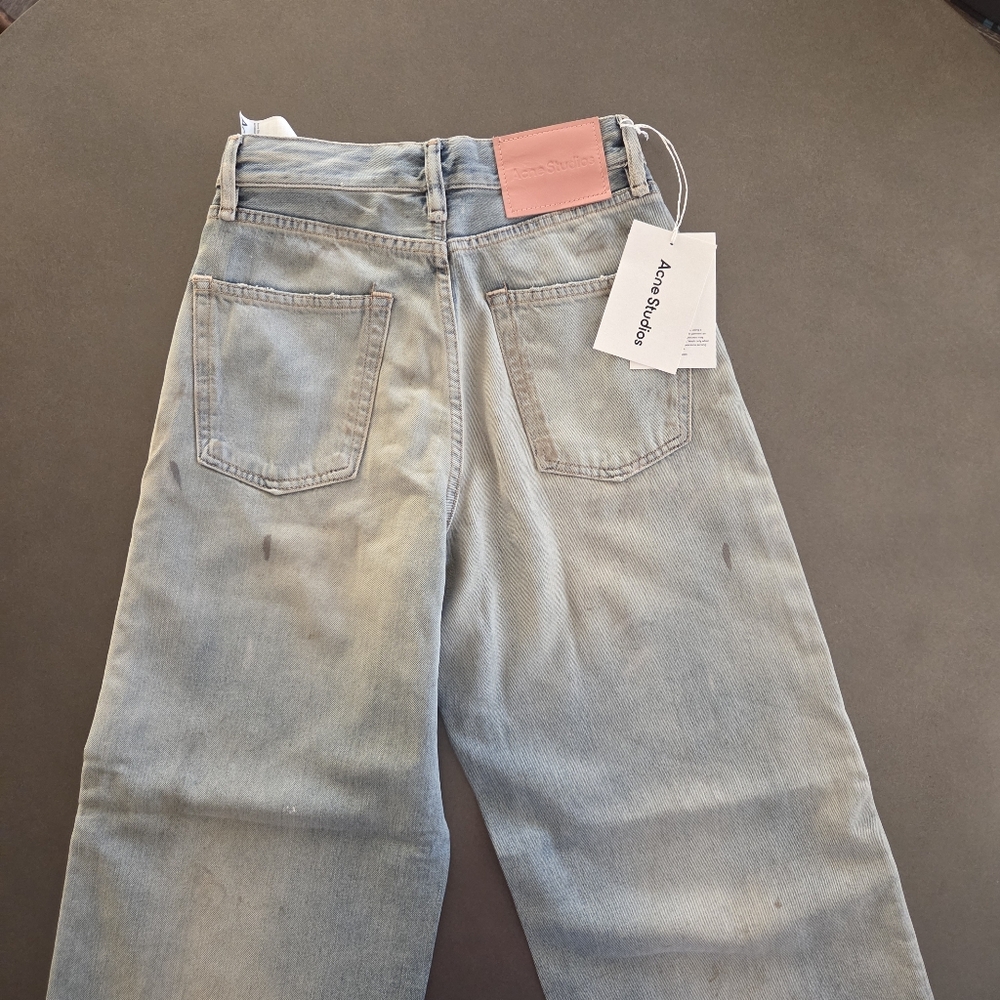 Acne Studios Womens 1981 Trafalgar Jeans Size XXXS Paint Splatter NWT $730 - Picture 5 of 16
